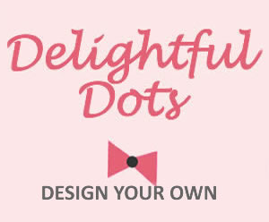 #1685 - 5/8" Dog Bow - Custom - Design Your Own, Delightful Dots #1685 - 5/8" Dog Bow - Custom - Design Your Own, Delightful Dots