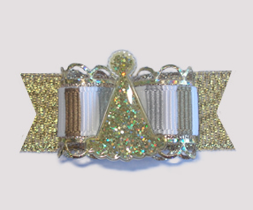 #1788 - 5/8" Dog Bow - Ultimate Birthday, Ornate Gold, Party Hat