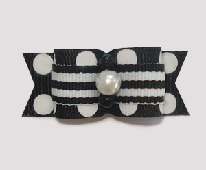 #1817 - 5/8" Dog Bow - Uptown Chic, Bold Dots & Stripes