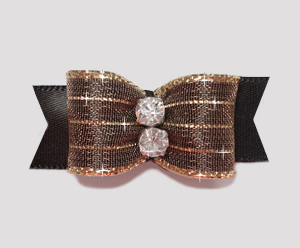 #2184 - 5/8" Dog Bow - Razzle Dazzle, Midnight Black