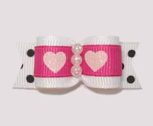 #2245 - 5/8" Dog Bow - Chic Little Sparkly Hearts