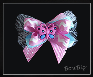 #BTQ060 - Boutique Dog Bow - You Give Me Butterflies