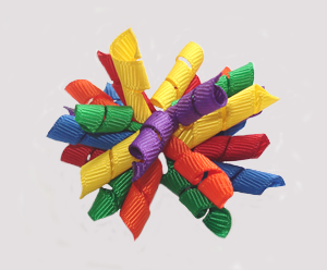 #KRKM545 - Mini Korker Dog Bow - Rainbow Colors