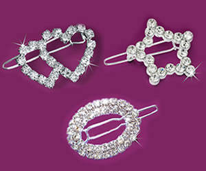 #R3100 - Dazzling Trio of Rhinestone Barrettes