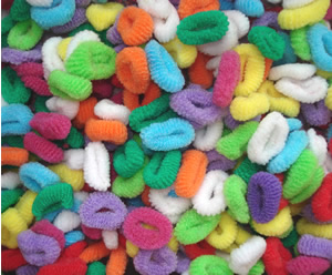 #SF0039 - Scrunchie Fun - MINI - Assorted Colors 36 pc