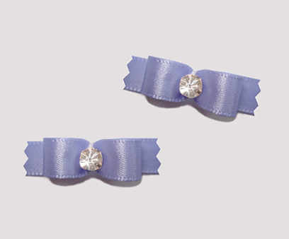 #T8870 - 3/8" Dog Bow - Satin, Sweet Lavender with Rhinestone