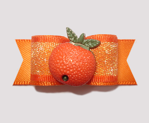#0827 - 5/8" Dog Bow - Fresh Florida Orange, Shimmer