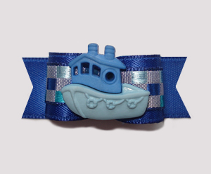 #0889 - 5/8" Dog Bow - Mighty Machine - Blue Tugboat