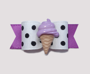 #0938 - 5/8" Dog Bow - Chic B/W, Orchid Purple, Ice Cream Cone