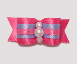 #1005 - 5/8" Dog Bow - Barbie Sweet, Hot Pink & Lavender