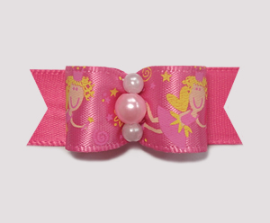 #1857 - 5/8" Dog Bow - Sweet Fairy Princess, Pink/Pink
