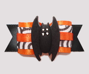 #2473 - 5/8" Dog Bow - Go Batty on Halloween, Vampire Bat