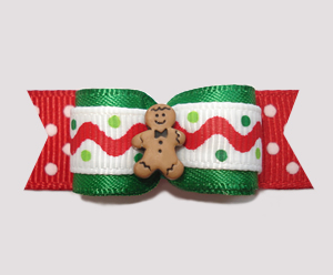 #2539 - 5/8" Dog Bow - Sweetness Galore! Gingerbread Fun