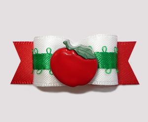 #2649 - 5/8" Dog Bow - You're The Apple of My Eye!