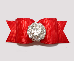 #2655 - 5/8" Dog Bow - Stunning, Classic Red Elegance