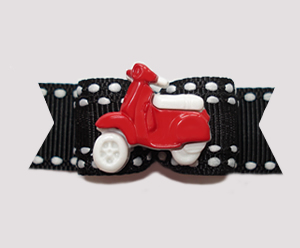 #2682 - 5/8" Dog Bow- "But Mom, I Wanted A Harley!", Red Scooter