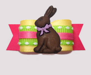 #2761- 5/8" Dog Bow- Hop To It, Spring Fun, Bunny