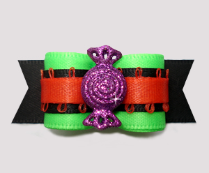 #2894 - 5/8" Dog Bow - Sweet Treat, Purple Glitter Candy