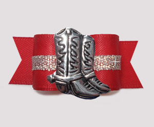 #3037 - 5/8" Dog Bow - Classic Red/Silver, Country Western Boots