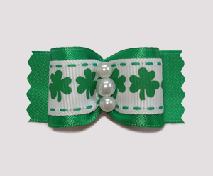 #A7047 - 7/8" Dog Bow - St Patrick's Day Delight