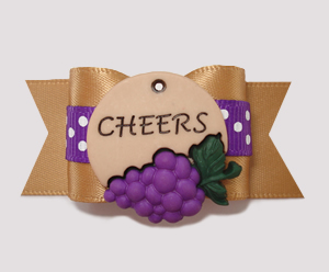 #A7213 - 7/8" Dog Bow - Thanksgiving Feast/Celebration, Cheers!