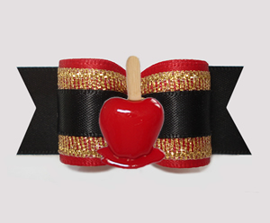 #A7424 - 7/8" Dog Bow - Feelin' Sweet, Gorgeous Red Candy Apple