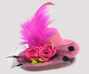 #TTD05 - Tiny Topper Dog Hat, Deluxe - Fabulous Fuchsia