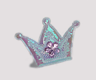 #BAR0102 - Dog Barrette - Cutie Patootie, Sparkly Crown, Purple