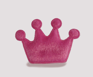 #BAR01082-HP - Dog Clip - Royal Crown, Hot Pink