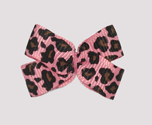 #BBTQ695 - Baby Boutique Dog Bow - Pink Leopard Print