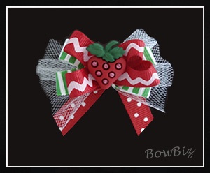 #BTQ070 - Boutique Dog Bow - Sweet Strawberry Sensation