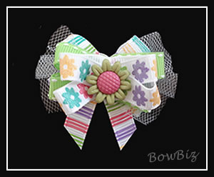 #BTQ132 - Boutique Dog Bow - Bloomin' Beautiful
