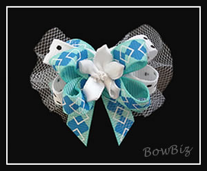 #BTQ138 - Boutique Dog Bow - Perfectly Preppy