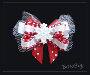 #BTQ150 - Boutique Dog Bow - Let It Snow!