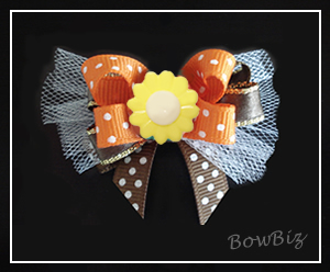 #BTQ260 - Boutique Dog Bow - Lovely Fall Flower