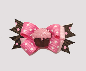 #BTQM180 - Mini Boutique Bow Strawberry 'n Chocolate Cupcake