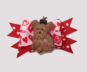 #BTQM430 - Mini Boutique Bow Yorkie Love, You're In My Heart