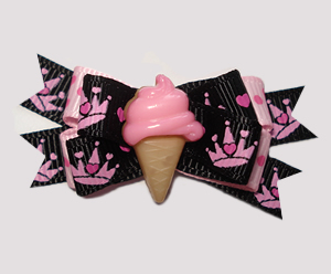 #BTQM814 - Mini Boutique Dog Bow Sweet As Ice Cream, Princess