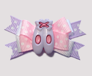 #BTQM875 - Mini Boutique Bow Ballet Slippers, Pink/Lavender