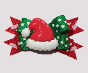 #BTQM899 - Mini Boutique Dog Bow HoHoHo, Here Comes Santa!