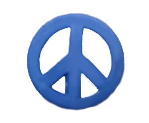 #DIYEM-4140 - Novelty Button Peace Sign; Blue
