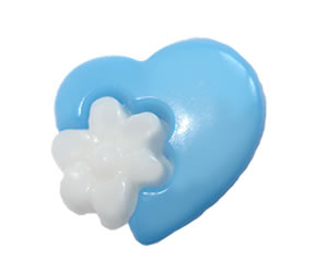 #DIYEM-4510 - Novelty Button Blue Heart