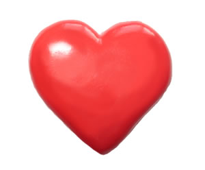 #DIYEM-4520 - Novelty Button Red Heart