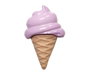 #DIYEM-4600 - Novelty Button Ice Cream Cone; Purple