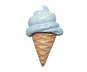 #DIYEM-4620 - Novelty Button Ice Cream Cone; Blue