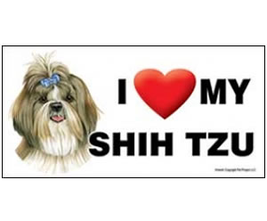 Car Magnet - Shih Tzu with Bow