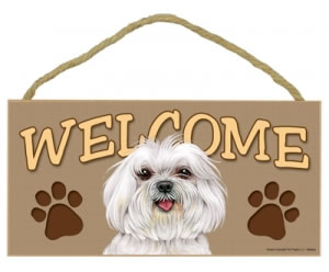 Wood Welcome Sign - Maltese