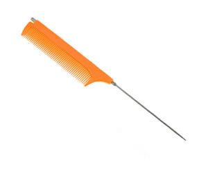 #G2957 - Telescopic Pin Tail Comb - Orange