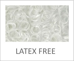 #G4972 - Latex Free Grooming Bands (Elastics) 1/4", Clear