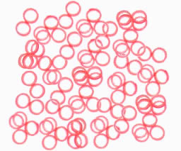 #G4987 - Latex Grooming Bands (Elastics) 1/4", Red